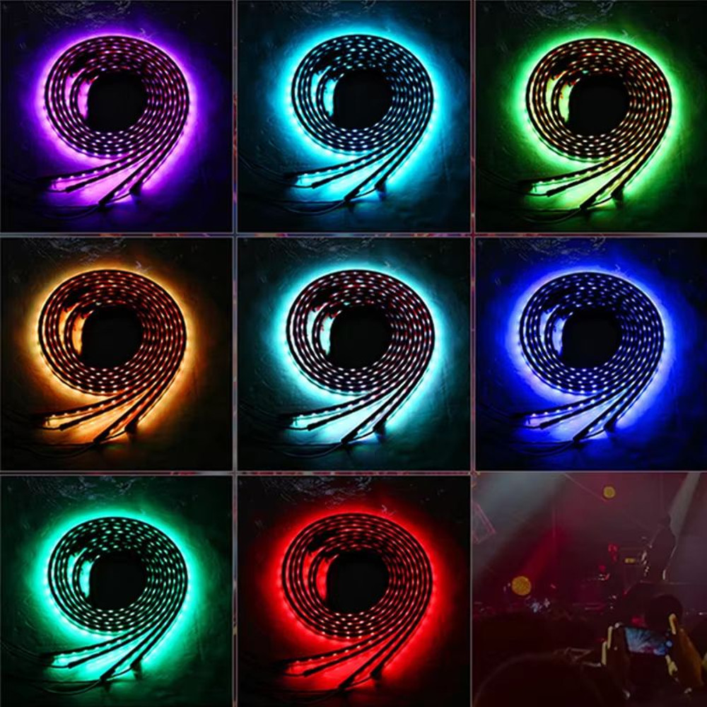 Car Underglow LED Light Kit  8 Color Neon Accent Strips With Sound Active  APP Remote Control 4