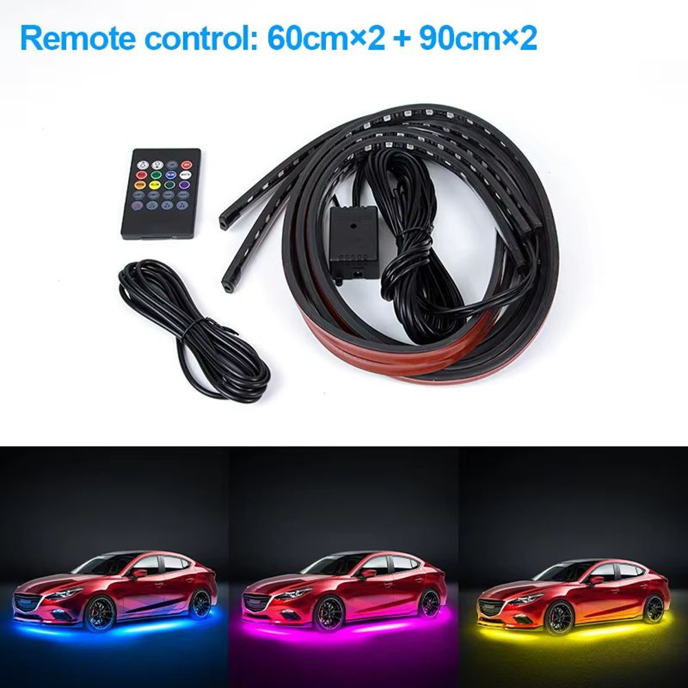 Car Underglow LED Light Kit  8 Color Neon Accent Strips With Sound Active  APP Remote Control 7