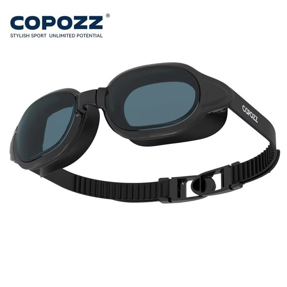 COPOZZ Prescription Swimming Goggles Professional AntiFog Myopia Swim Glasses For Men Women 0