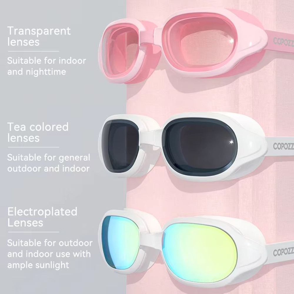 COPOZZ Prescription Swimming Goggles Professional AntiFog Myopia Swim Glasses For Men Women 2
