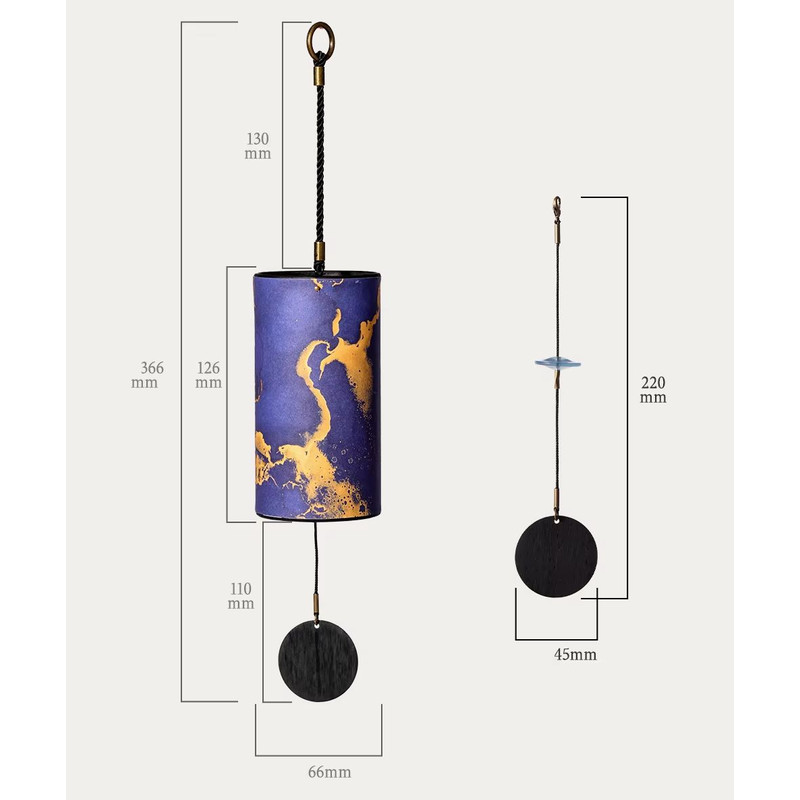 Hluru Bamboo Wind Chimes 9Rod Handcrafted Outdoor Wind Bell For Garden Patio Meditation 4