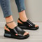 Summer Wedge Platform Sandals Retro Peep Toe Beach Shoes For Women 0
