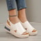 Summer Wedge Platform Sandals Retro Peep Toe Beach Shoes For Women 3