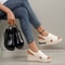 Summer Wedge Platform Sandals Retro Peep Toe Beach Shoes For Women 5