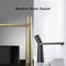 Brushed Gold Bathroom Sink Faucet Modern Brass Basin Mixer With Single Handle 0