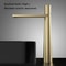 Brushed Gold Bathroom Sink Faucet Modern Brass Basin Mixer With Single Handle 10