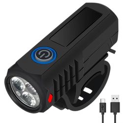 usb rechargeable led bike headlight – high-brightness cycling safety front light for mtb & road bikes