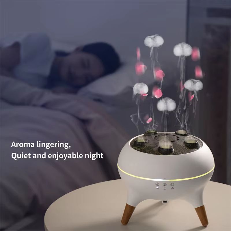 Dynamic MultiSpray Flame Humidifier With Remote Control  Colorful LED Lights 0