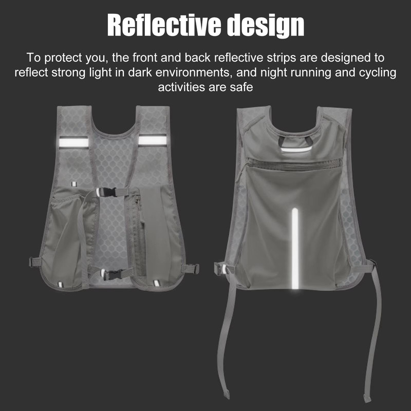 Lightweight Running Hydration Vest With Water Bottle Storage  Phone Holder 1