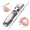 AntiSplash Thick Toenail Clippers Large Opening Curved Nail Cutter For Precise Manicures 14