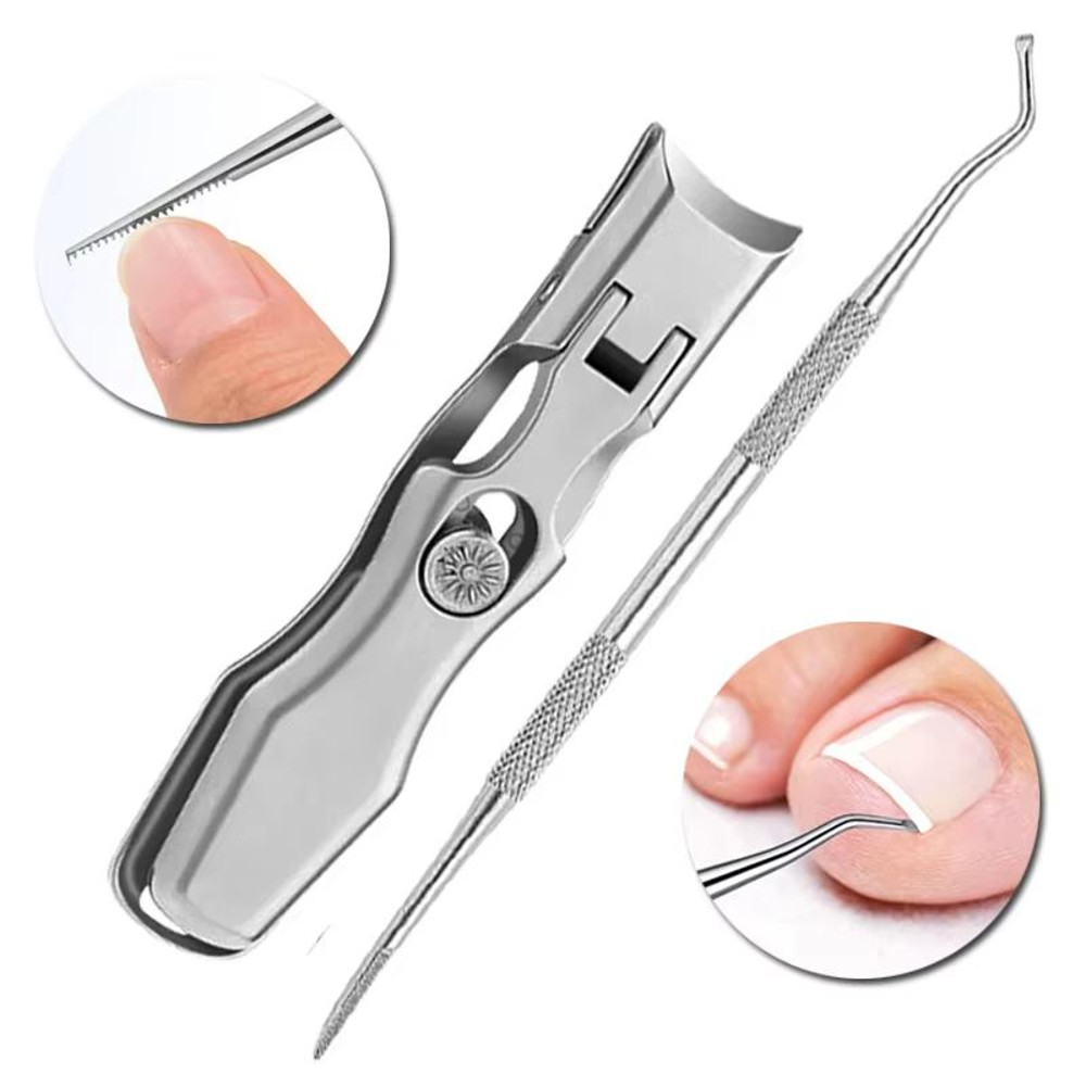 AntiSplash Thick Toenail Clippers Large Opening Curved Nail Cutter For Precise Manicures 16