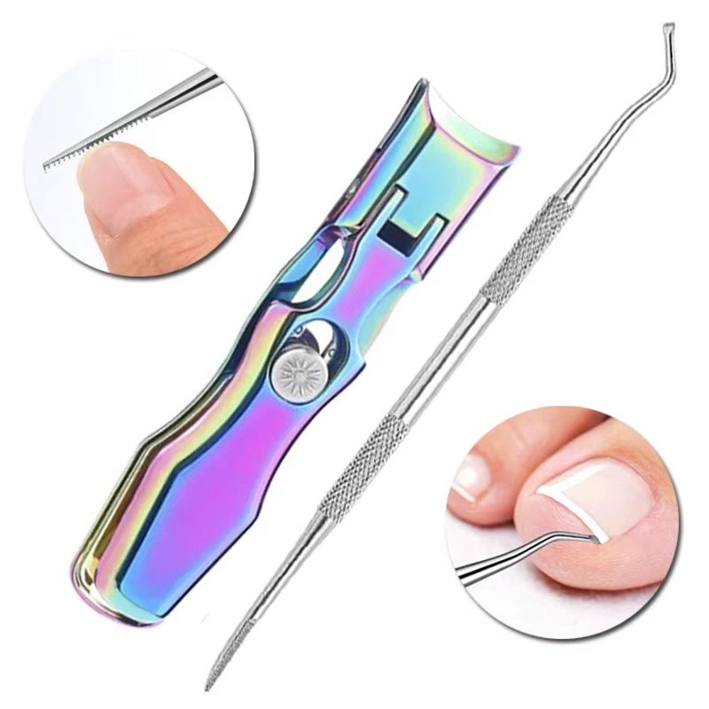 AntiSplash Thick Toenail Clippers Large Opening Curved Nail Cutter For Precise Manicures 18
