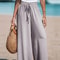 Four Seasons Wide Leg Drawstring Pants Casual Chic Comfort For Women 9