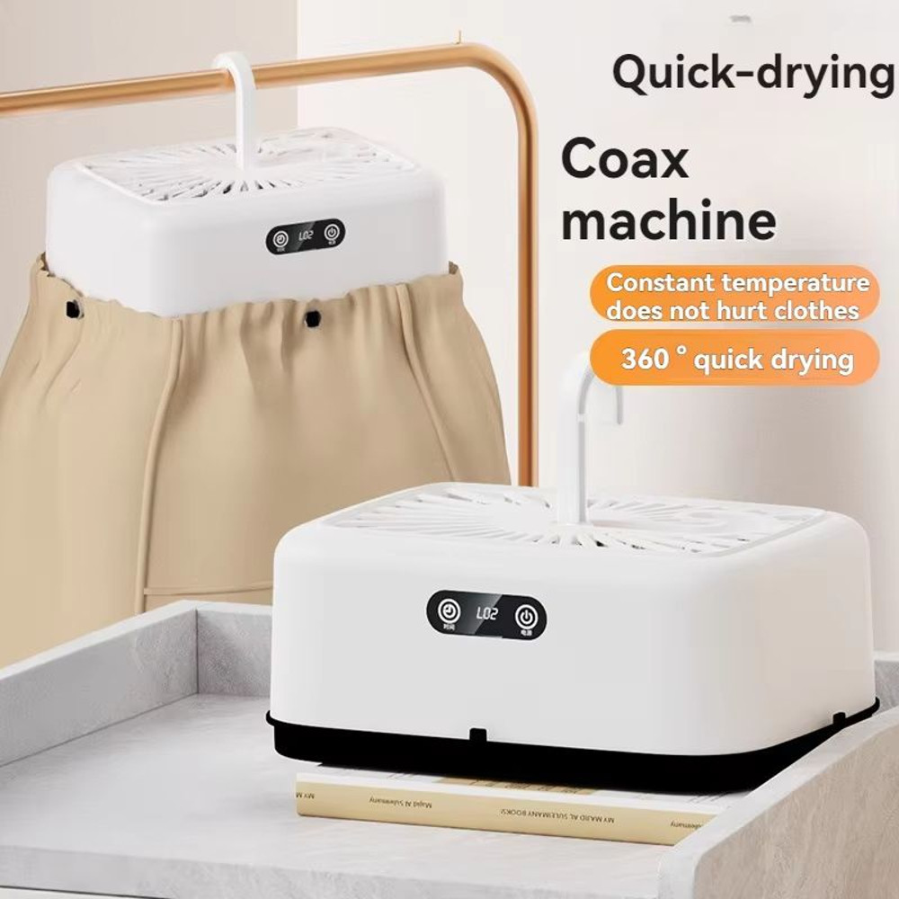Mini Portable Clothes Dryer Compact Foldable Laundry Machine With Timer Dryer Bag 0