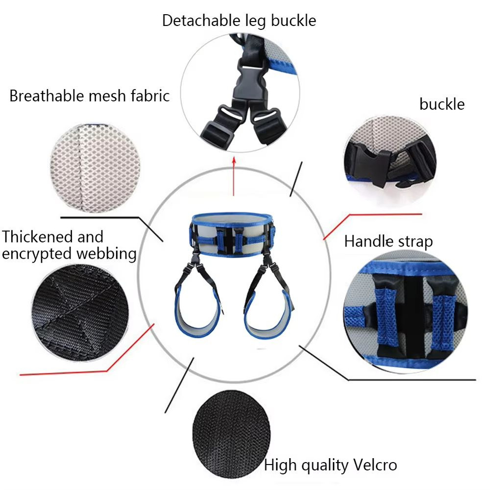 Adjustable Rehabilitation Transfer Belt Patient Walking Standing Assist Aid With Waist Support 3