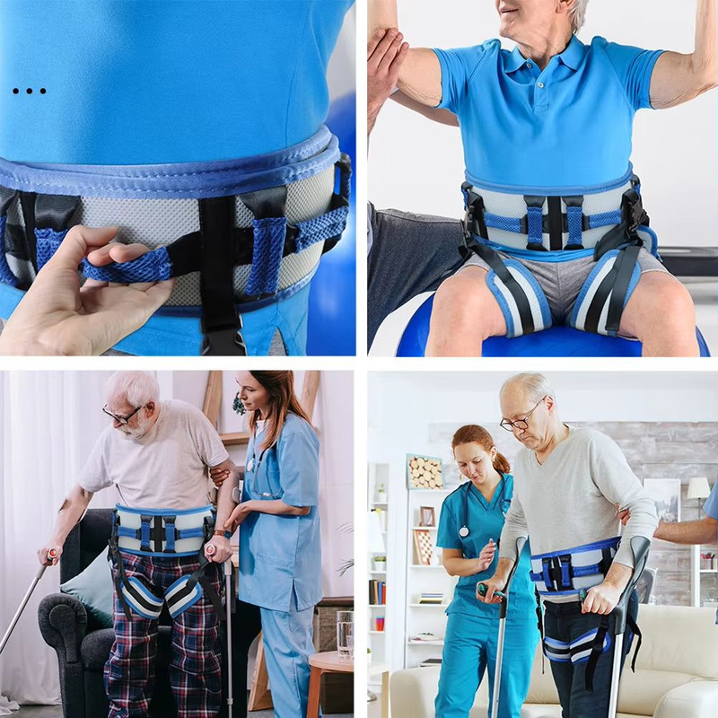 Adjustable Rehabilitation Transfer Belt Patient Walking Standing Assist Aid With Waist Support 5