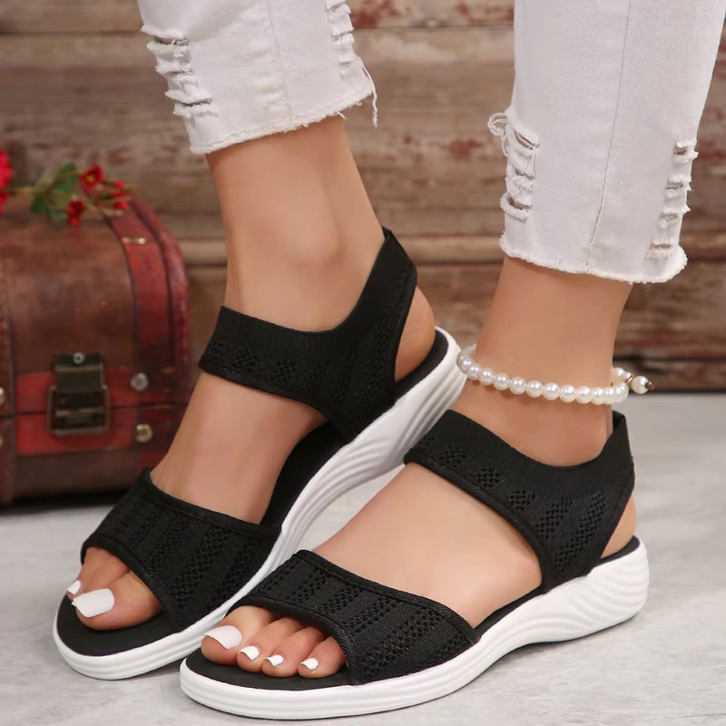 Womens Mesh Sports Sandals  Breathable Summer Flat Shoes With Open Toe  Plus Size Options 7