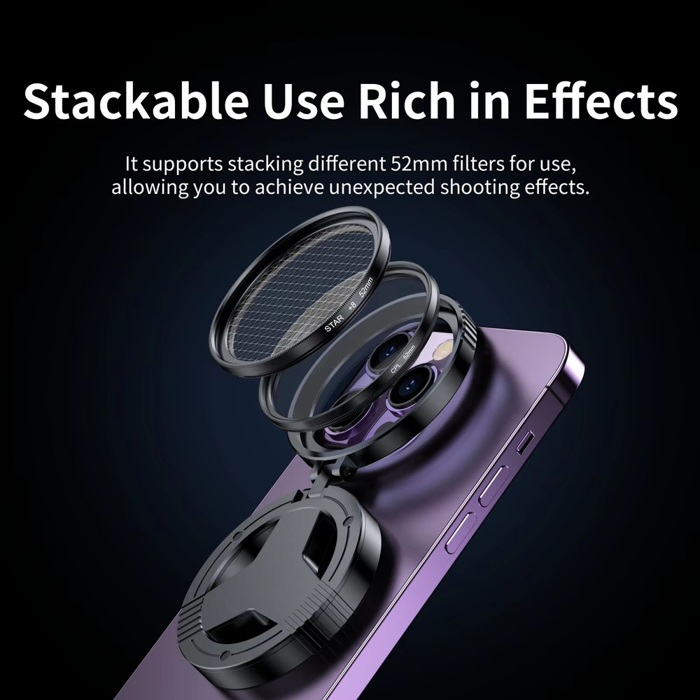 52mm CPL Polarizer Filter With Magnetic Holder  Smartphone Camera Lens Filter For IPhone  Android V 1