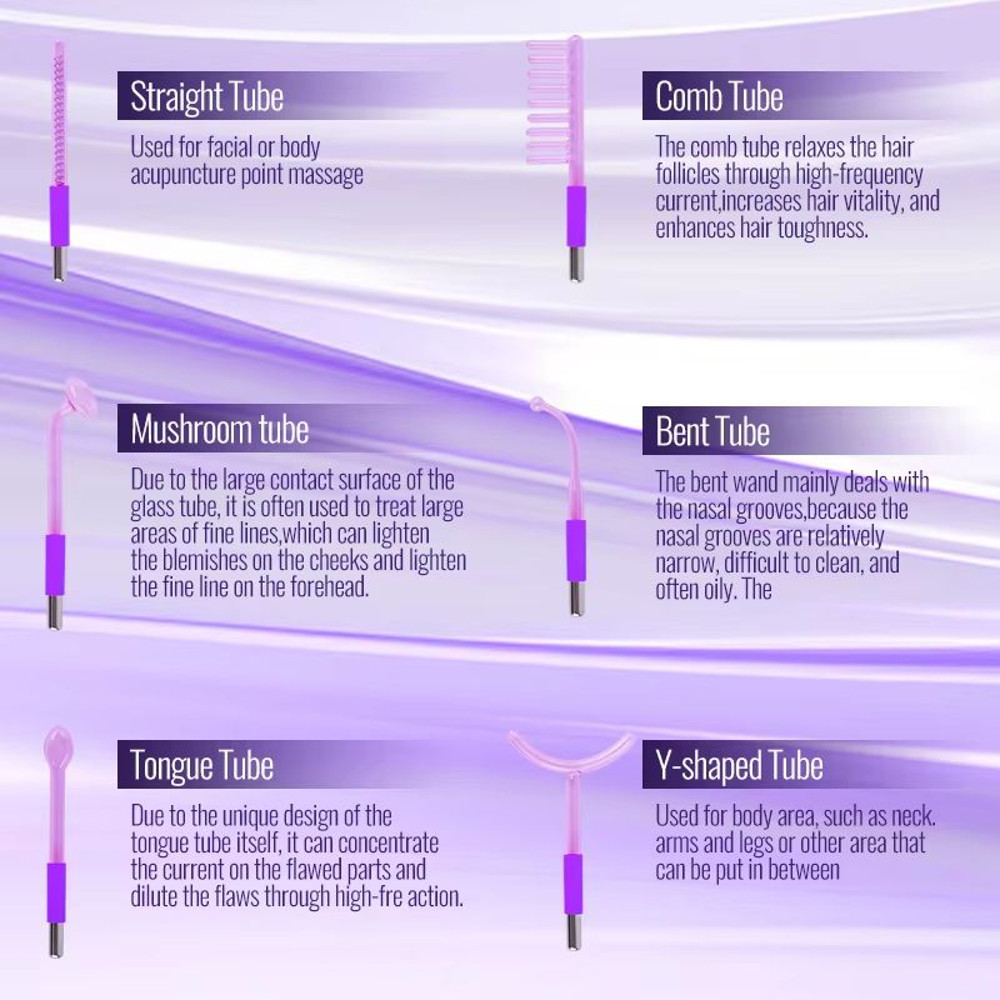 6in1 High Frequency Wand Dual Mode Argon Neon Therapy Device For Acne Firming Professional Home 2