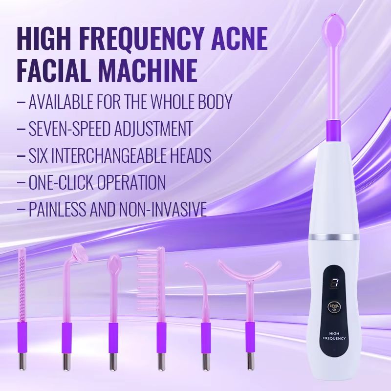 6in1 High Frequency Wand Dual Mode Argon Neon Therapy Device For Acne Firming Professional Home 4