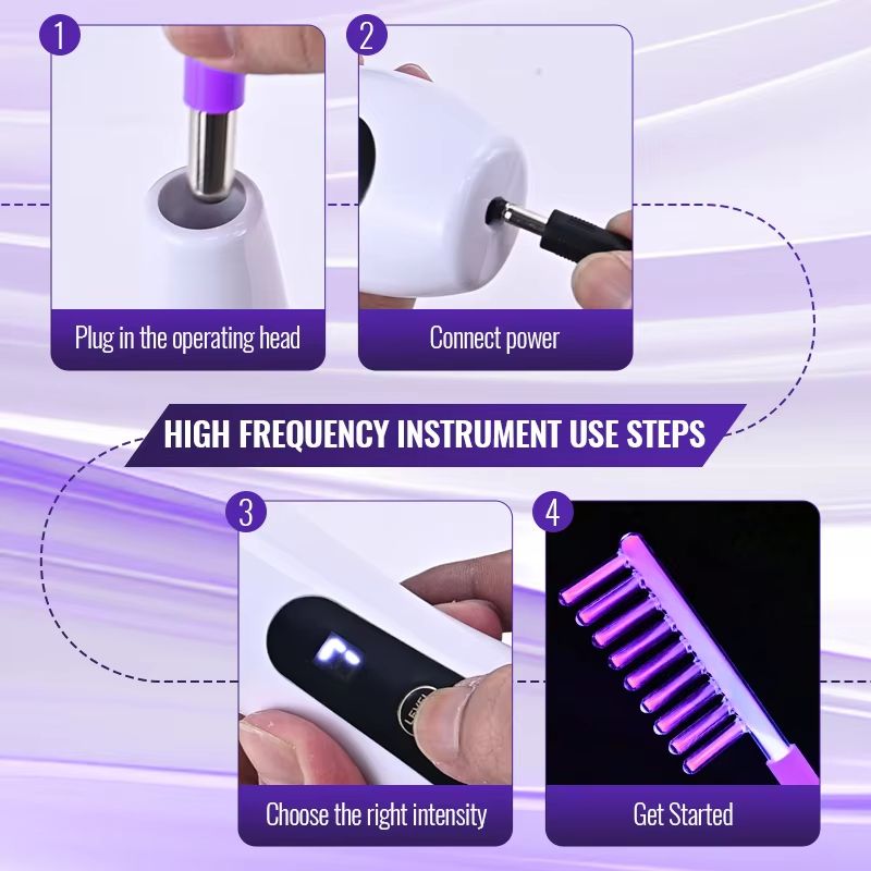 6in1 High Frequency Wand Dual Mode Argon Neon Therapy Device For Acne Firming Professional Home 5