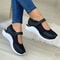 Womens Thick Sole Sneakers Round Toe Knitted Casual Walking Shoes In Plus Sizes 2