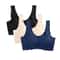 3PCS Womens Ice Silk Seamless Bras Padded PushUp Bralette Tops For Summer Comfort Sleep 6