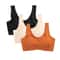 3PCS Womens Ice Silk Seamless Bras Padded PushUp Bralette Tops For Summer Comfort Sleep 8