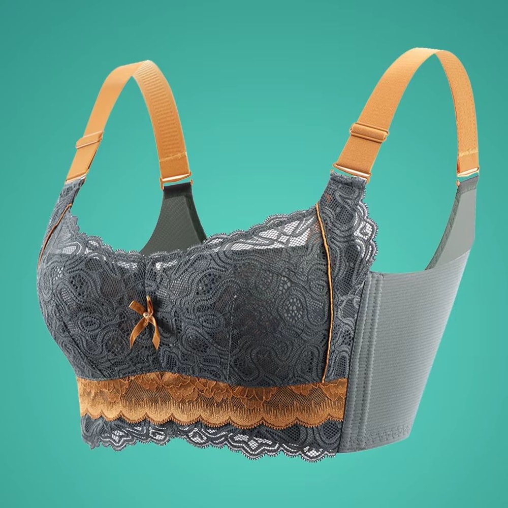 Wireless Lace Bra For Women Thin Cup Minimizer Brassiere With PushUp Support In Plus Sizes 3