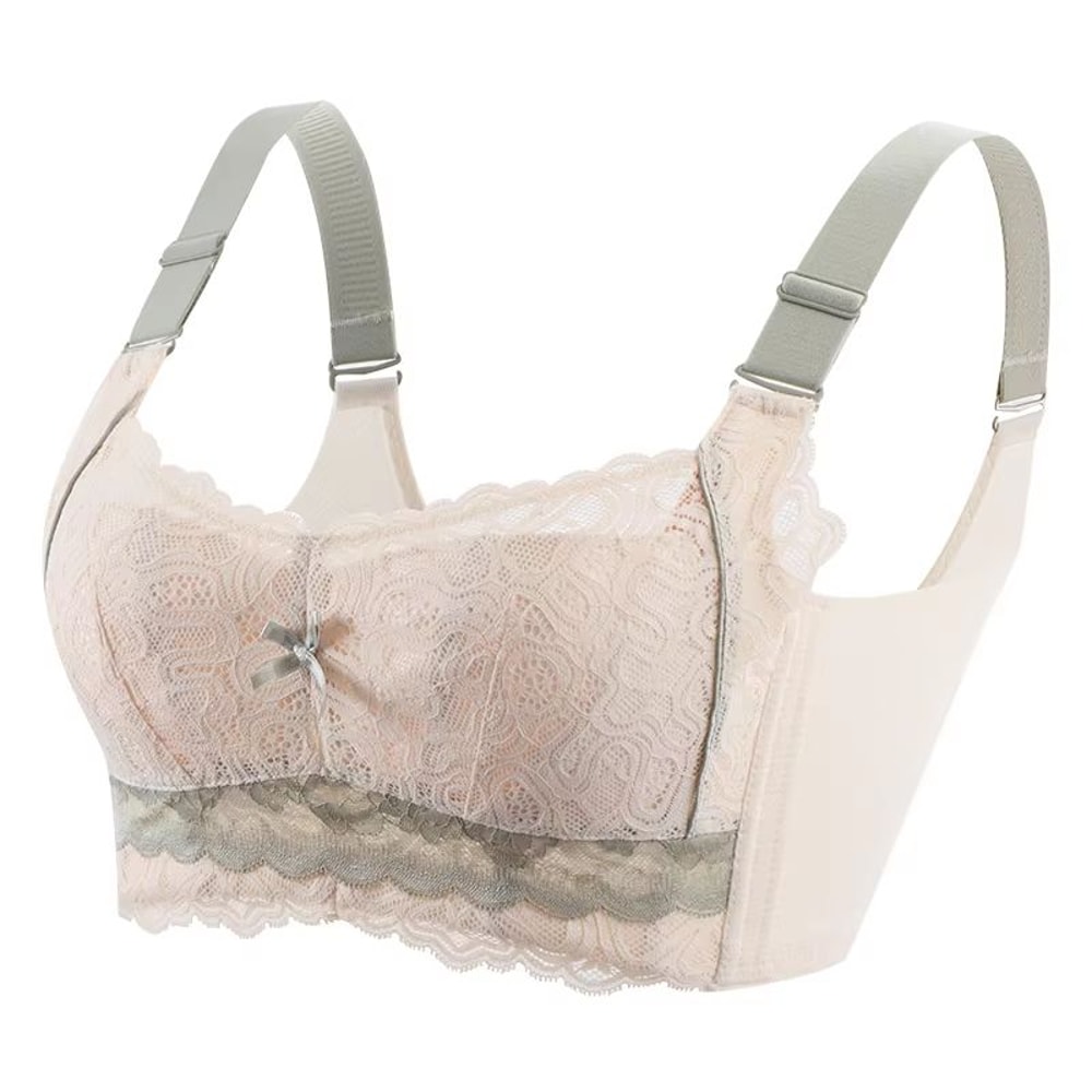 Wireless Lace Bra For Women Thin Cup Minimizer Brassiere With PushUp Support In Plus Sizes 6