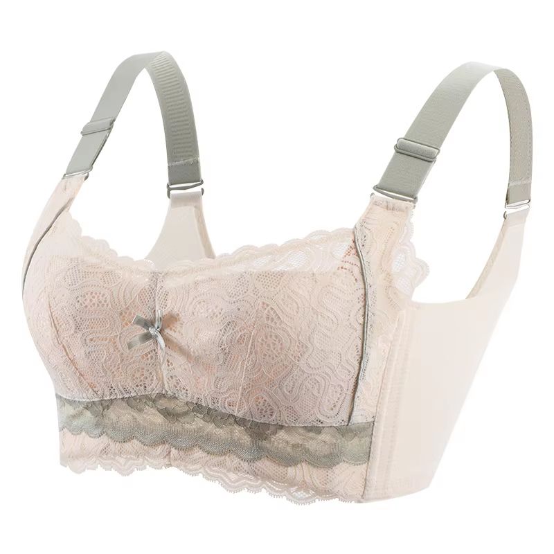 Wireless Lace Bra For Women Thin Cup Minimizer Brassiere With PushUp Support In Plus Sizes 6