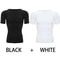 2PCS Mens Slimming Body Shaper TShirt Compression Shapewear With Belly Control Posture Support 9
