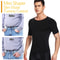 2PCS Mens Slimming Body Shaper TShirt Compression Shapewear With Belly Control Posture Support 2