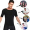 2PCS Mens Slimming Body Shaper TShirt Compression Shapewear With Belly Control Posture Support 4
