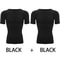 2PCS Mens Slimming Body Shaper TShirt Compression Shapewear With Belly Control Posture Support 7