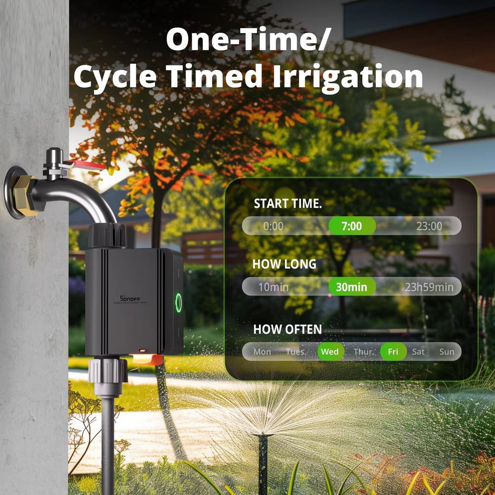 SONOFF SWV ZigBee 30 Smart Water Valve Automatic Irrigation System With App Control Voice Assista 2