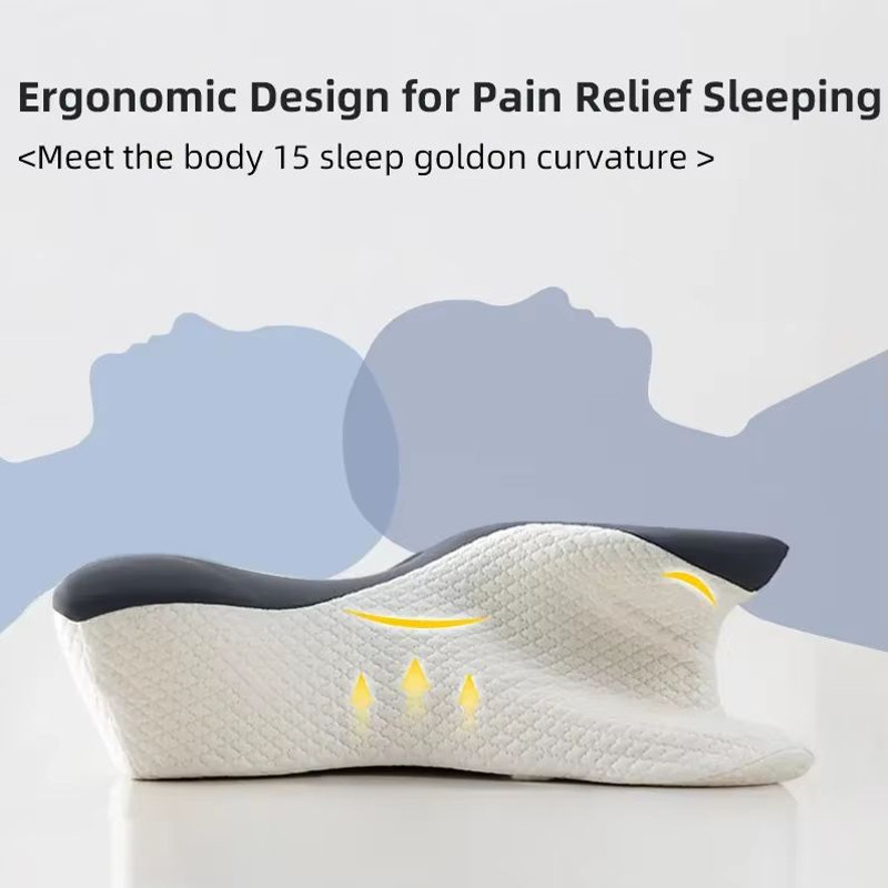 Butterfly Orthopedic Memory Foam Pillow  Cervical Neck Support For Pain Relief  Better Sleep 2