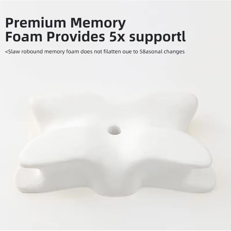 Butterfly Orthopedic Memory Foam Pillow  Cervical Neck Support For Pain Relief  Better Sleep 3
