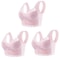 3Pack Seamless Lace Bralette Tops Comfortable Ice Silk Wireless Bra For Everyday Support 9