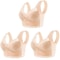 3Pack Seamless Lace Bralette Tops Comfortable Ice Silk Wireless Bra For Everyday Support 7