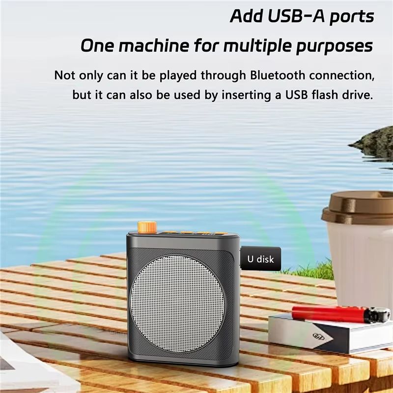 Portable Bluetooth Voice Amplifier With Lavalier Microphone 1