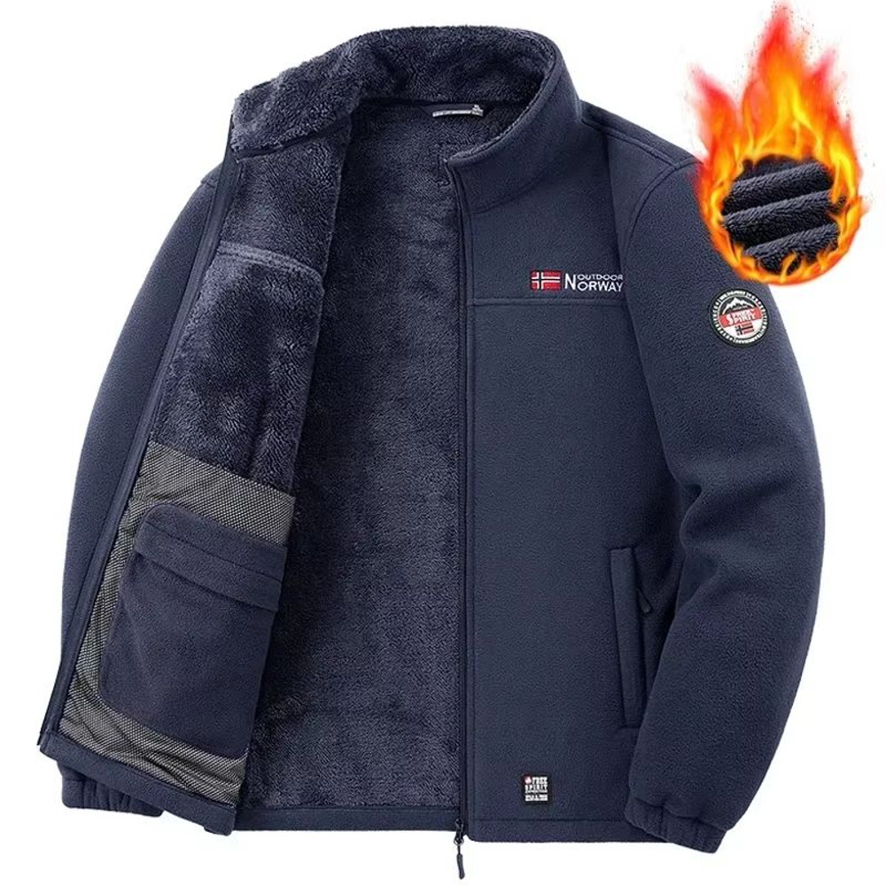 Mens Winter Fleece Jacket Thicken Warm Outdoor Hiking Camping Coat 2
