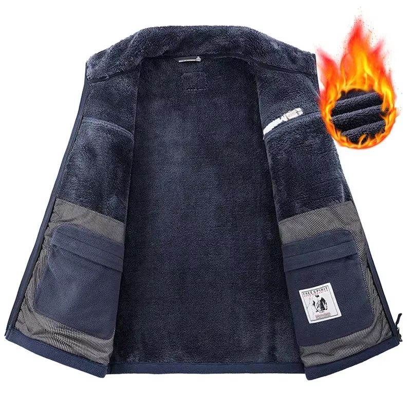 Mens Winter Fleece Jacket Thicken Warm Outdoor Hiking Camping Coat 3