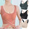 Womens Sports Bra With Front Adjustable Buckle Wireless Padded Workout Top 0