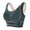 Womens Sports Bra With Front Adjustable Buckle Wireless Padded Workout Top 8