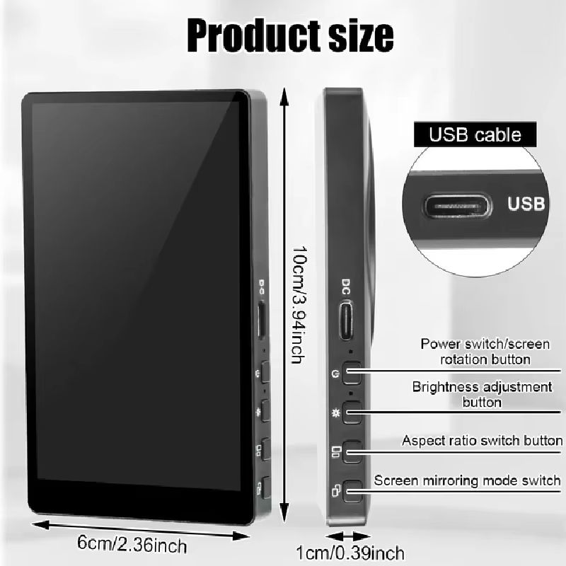 Wireless Phone Selfie Monitor With Magnetic Mount  Rear Camera  Vlog Screen 5