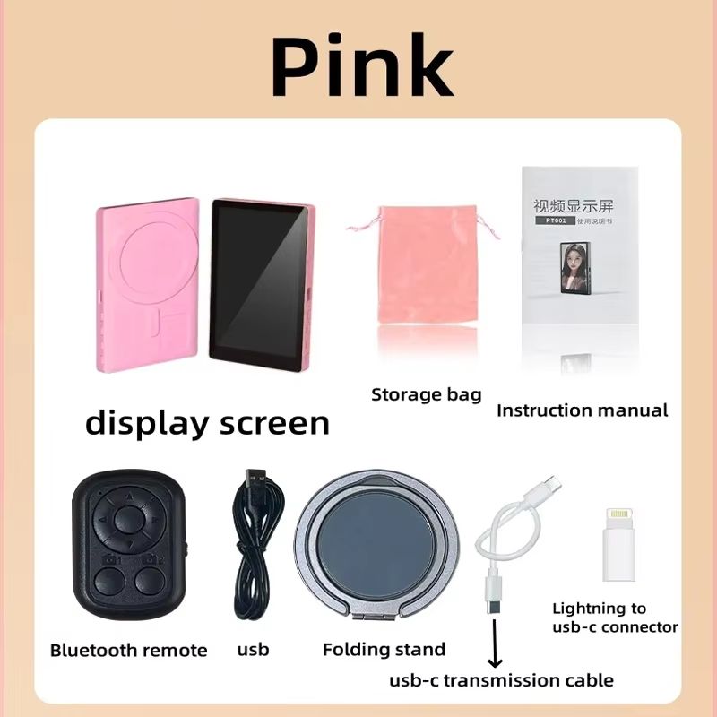 Wireless Phone Selfie Monitor With Magnetic Mount  Rear Camera  Vlog Screen 8