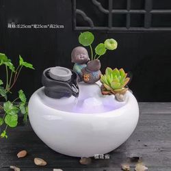 ceramic cat water fountain – creative desktop waterfall & indoor pet fountain