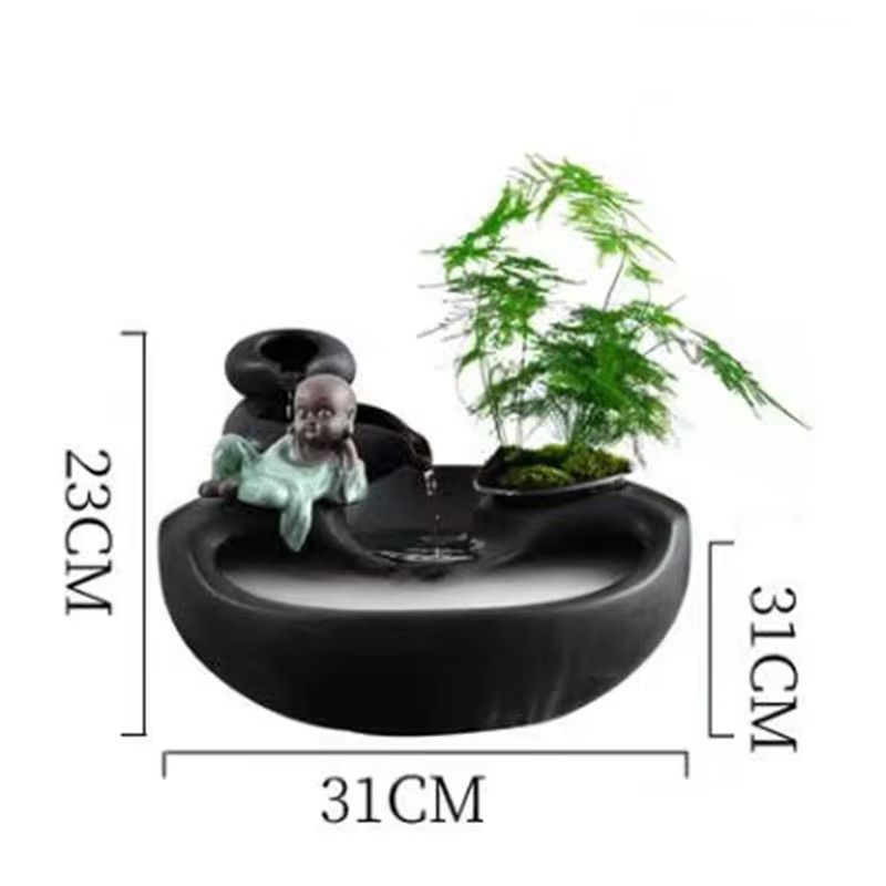 Ceramic Cat Water Fountain  Creative Desktop Waterfall  Indoor Pet Fountain 3