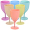 Set Of 6 Tall Juice Glasses Durable Plastic Beverage Cups For Home Bar 6